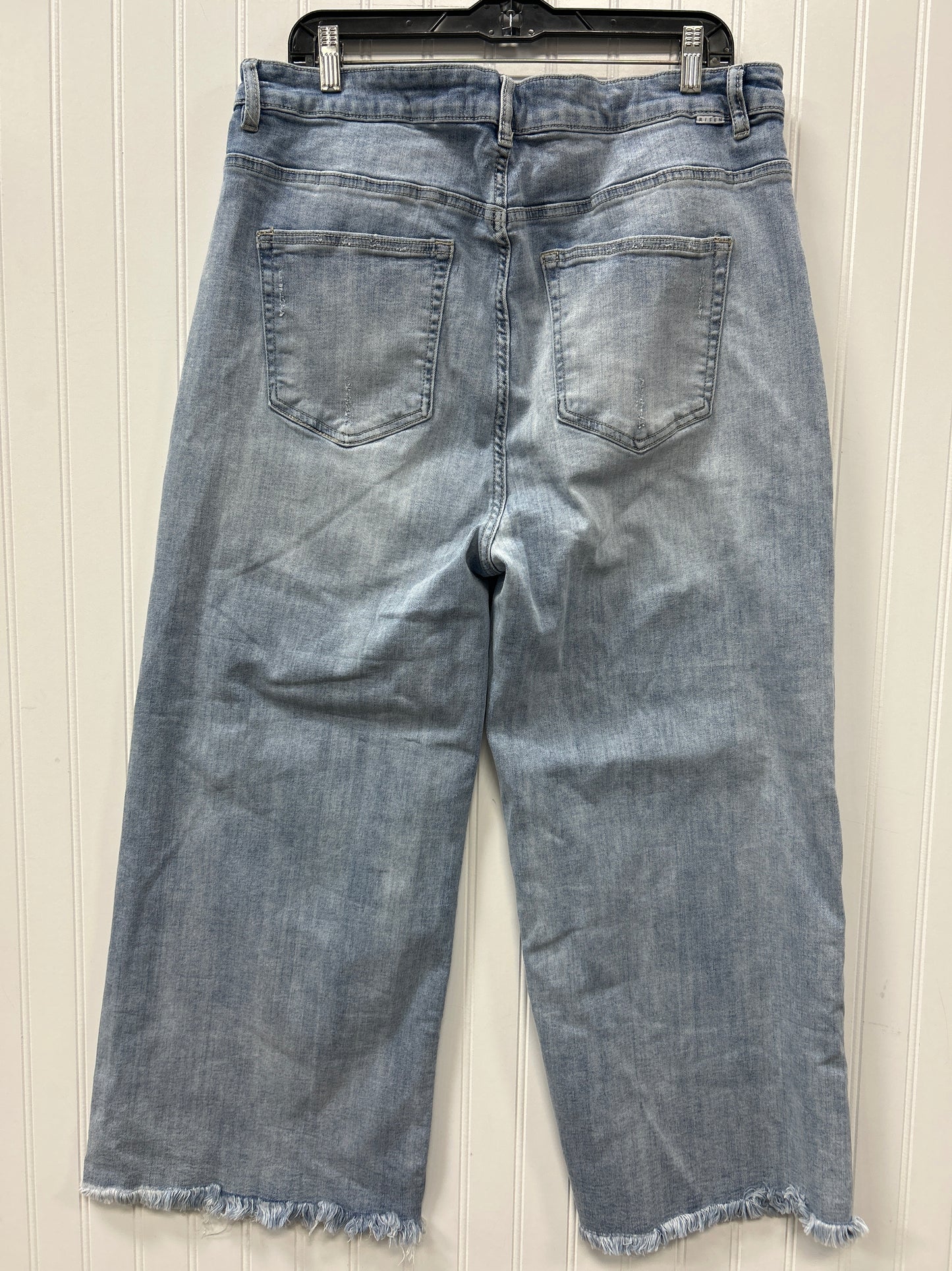 Jeans Wide Leg By Risen In Blue Denim, Size:16