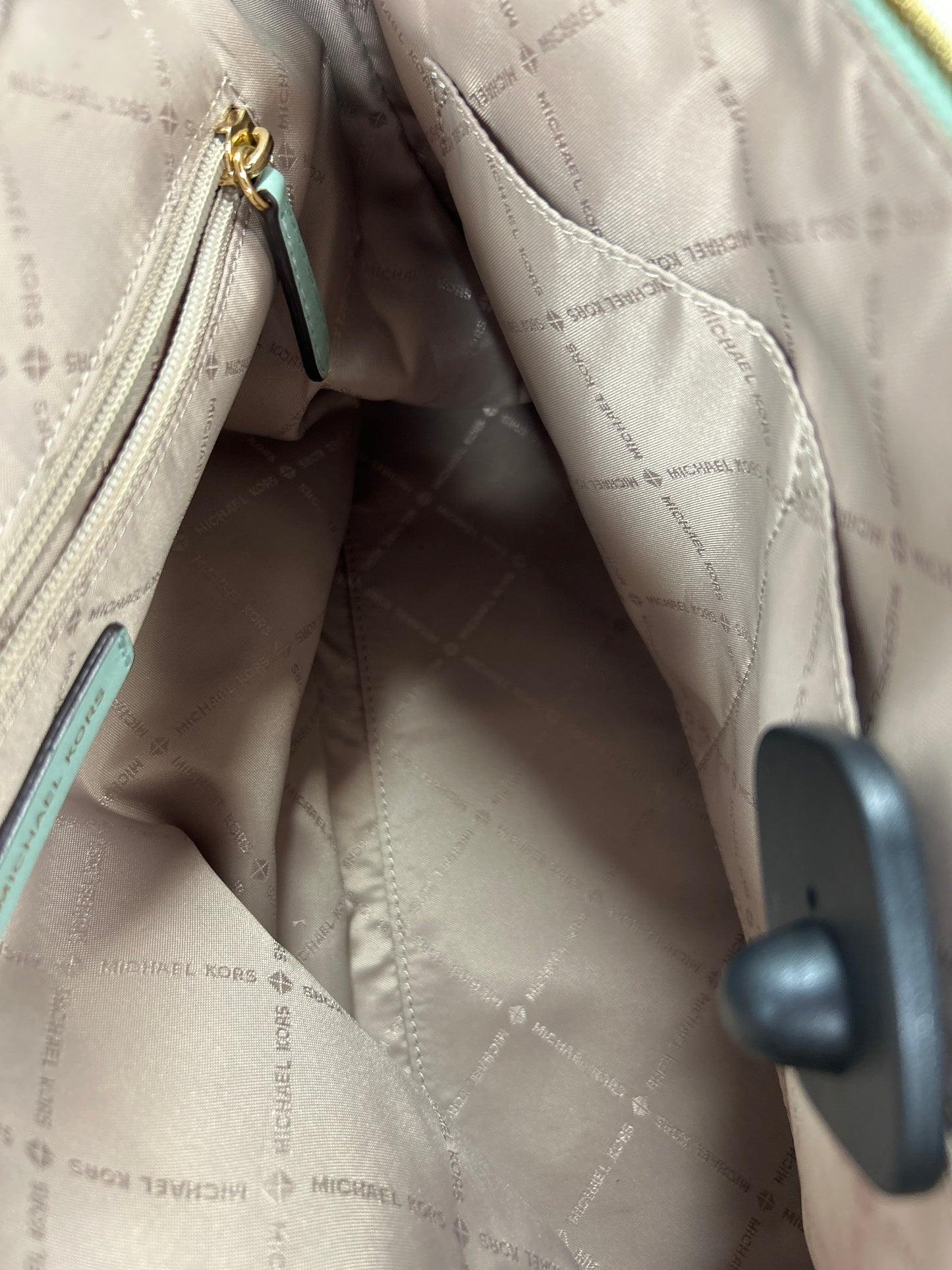Handbag Designer By Michael Kors In Aqua, Size:Large