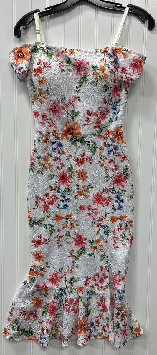 Dress Casual Maxi By Guess In Floral Print, Size:0