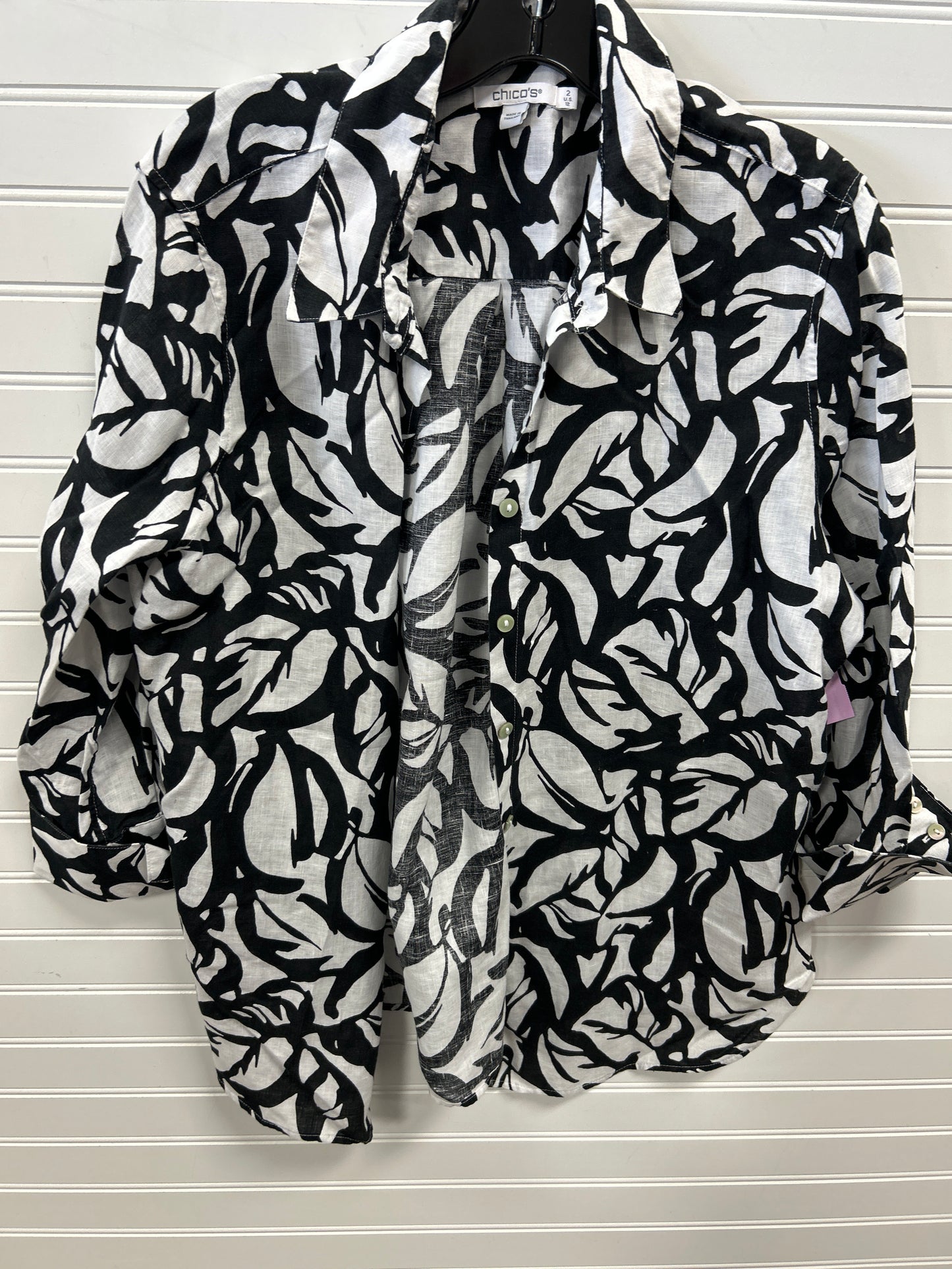 Top Ls By Chicos In Black & White, Size:L