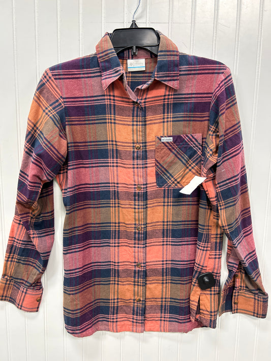Top Ls By Columbia In Plaid Pattern, Size:S