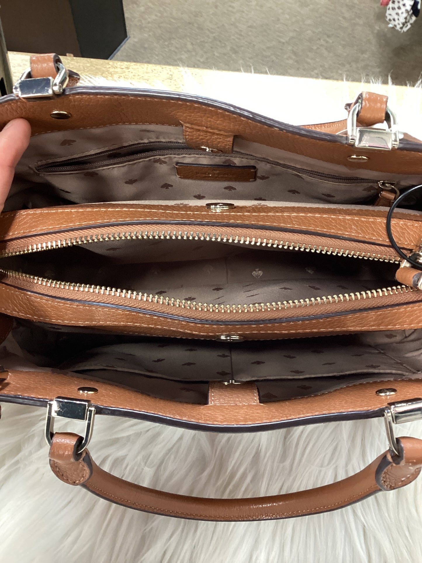 Handbag Designer By Kate Spade In Brown, Size:Medium