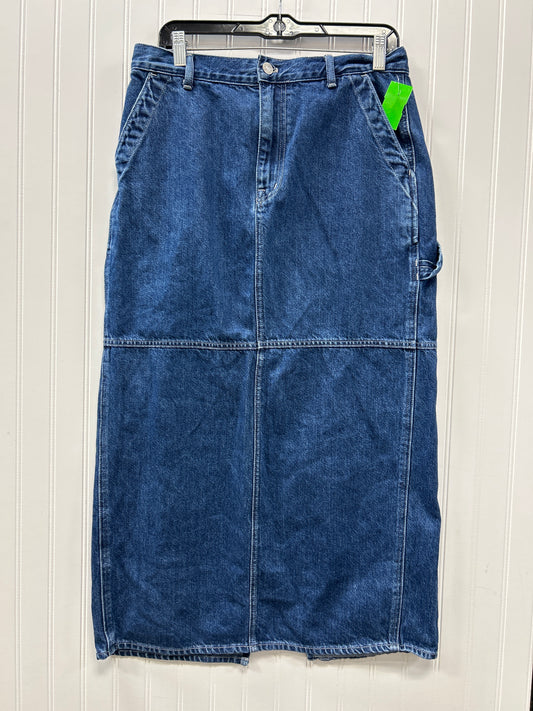 Skirt Maxi By Madewell In Blue Denim, Size:6