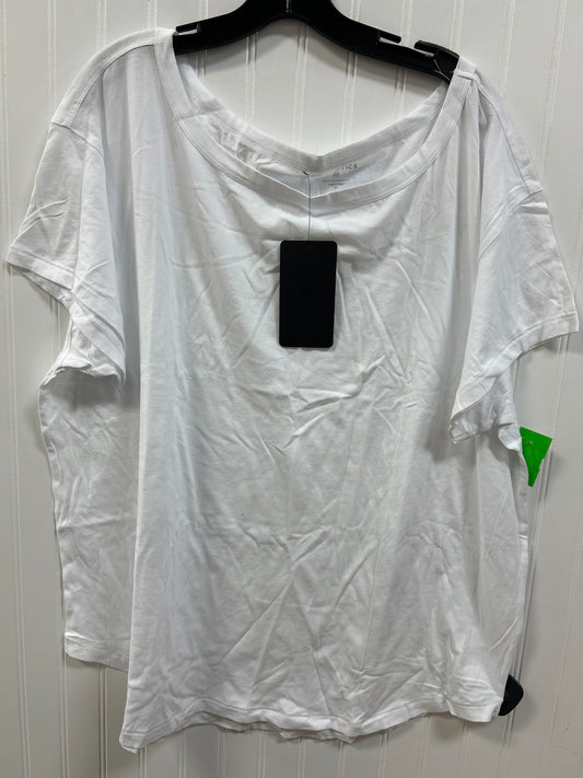 Athletic Top Ss By Fabletics In White, Size:1X NWT