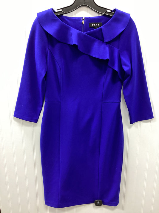 Dress Work By Dkny In Blue, Size:4