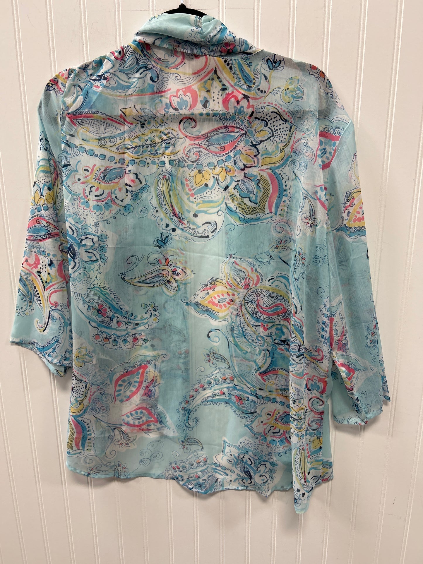 Kimono By Chicos In Blue, Size:Xl