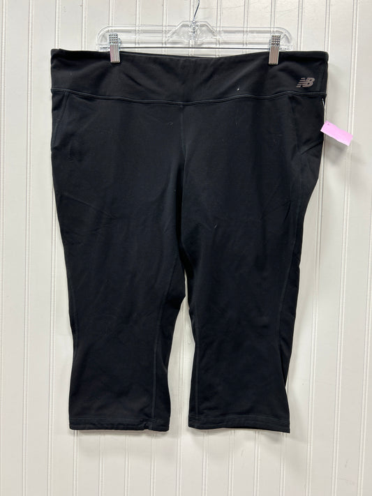 Athletic Leggings Capris By New Balance In Black, Size:2X