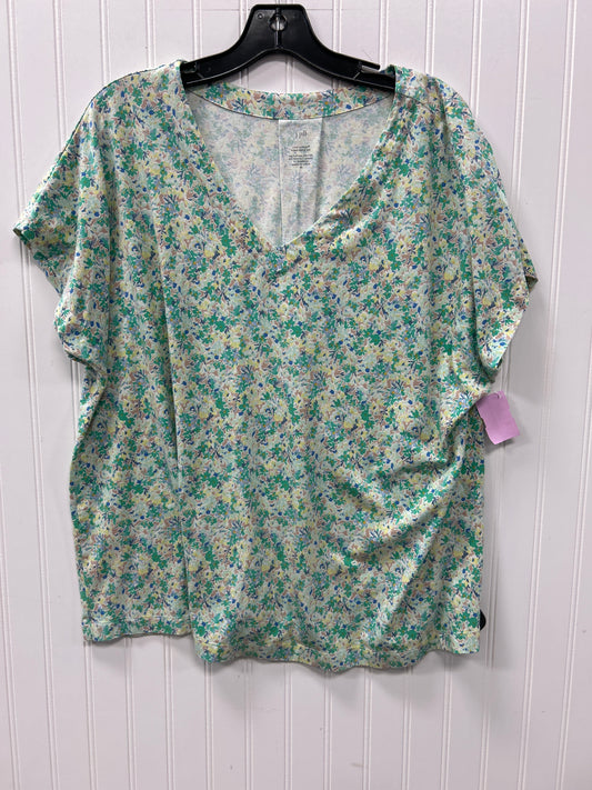 Top Ss By J. Jill In Green, Size:2X