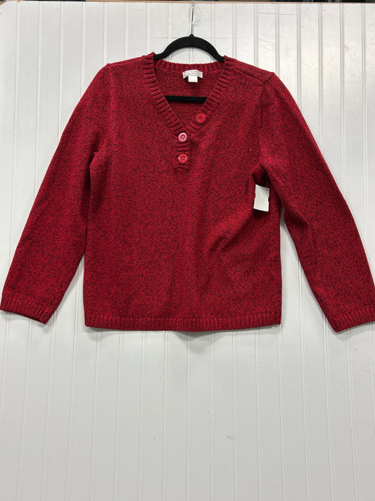 Sweater By Christopher And Banks In Red, Size:L