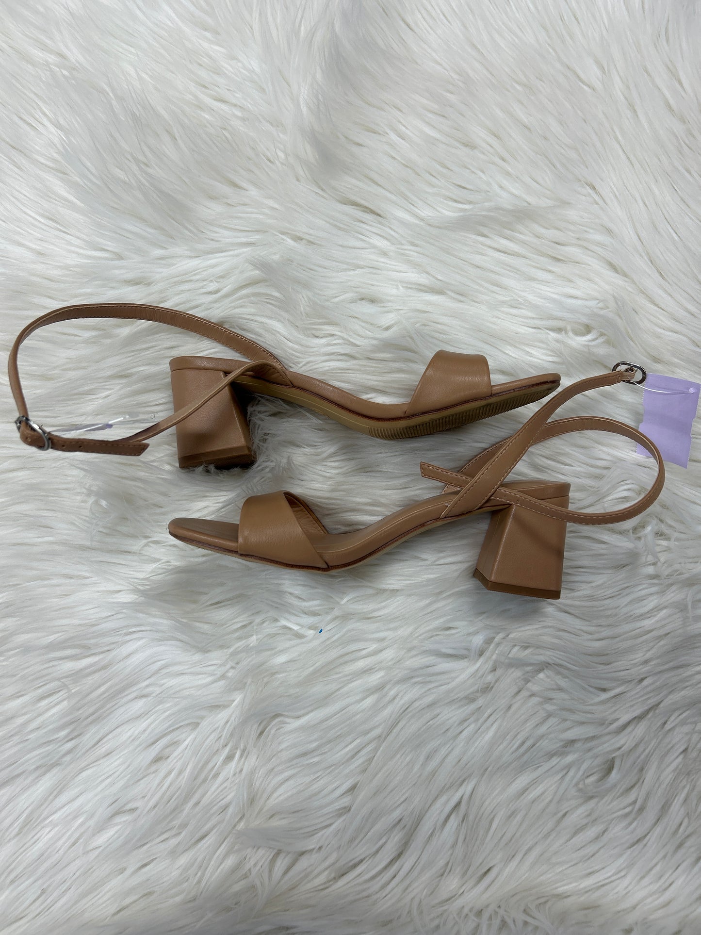 Sandals Heels Block By A New Day In Tan, Size:7.5