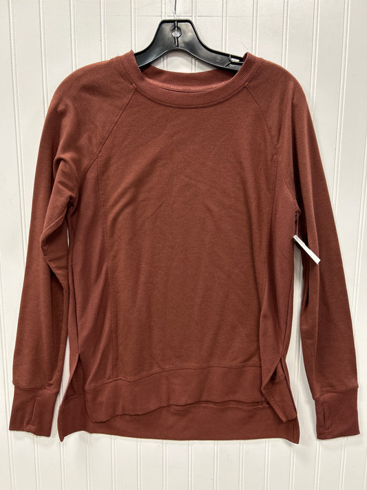 Athletic Top Ls Crewneck By Rbx In Brown, Size:S