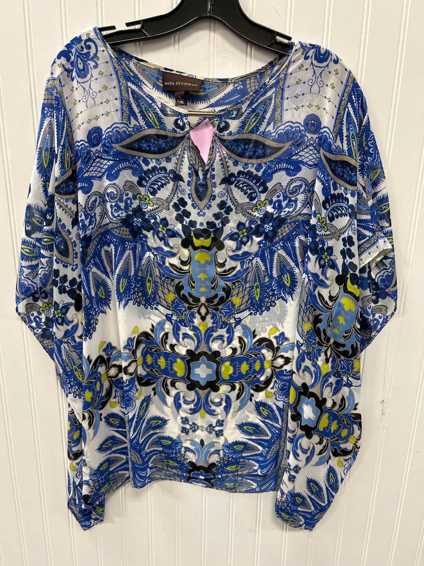 Kimono By Dana Buchman In Blue, Size:L