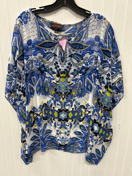 Kimono By Dana Buchman In Blue, Size:L