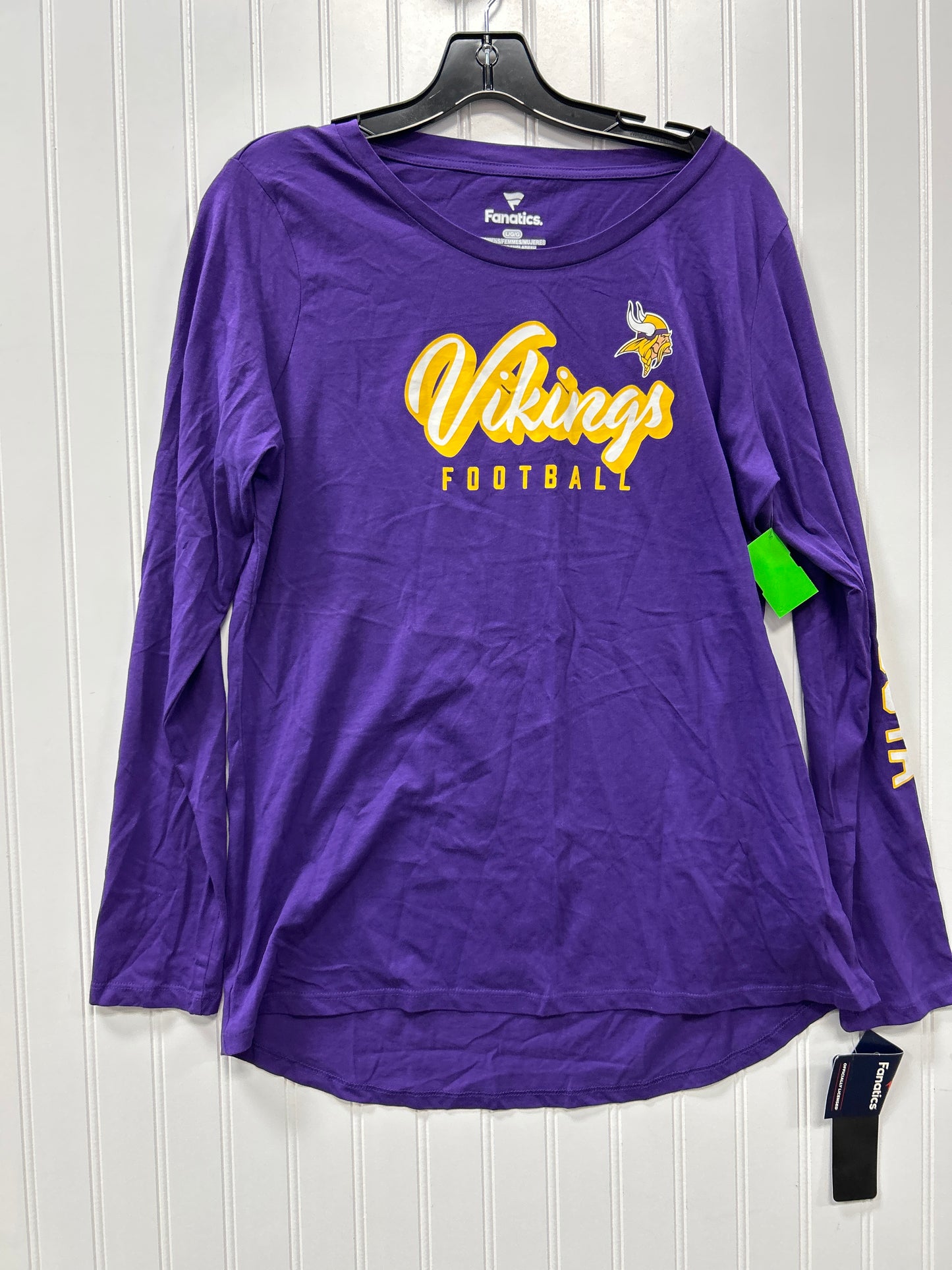 Athletic Top Ls Crewneck By Fanatics In Purple, Size:L