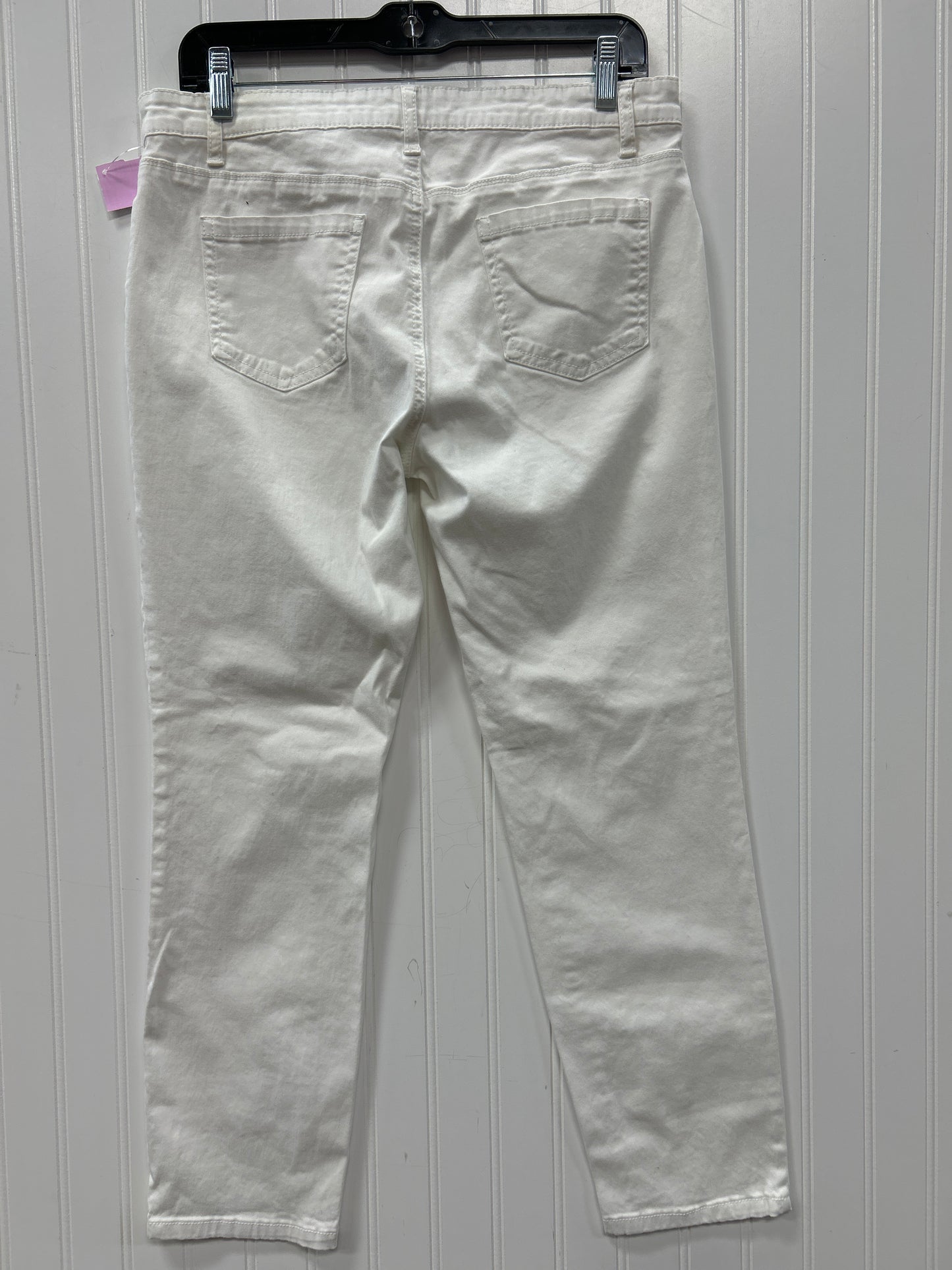 Jeans Skinny By Buffalo David Bitton In White Denim, Size:10