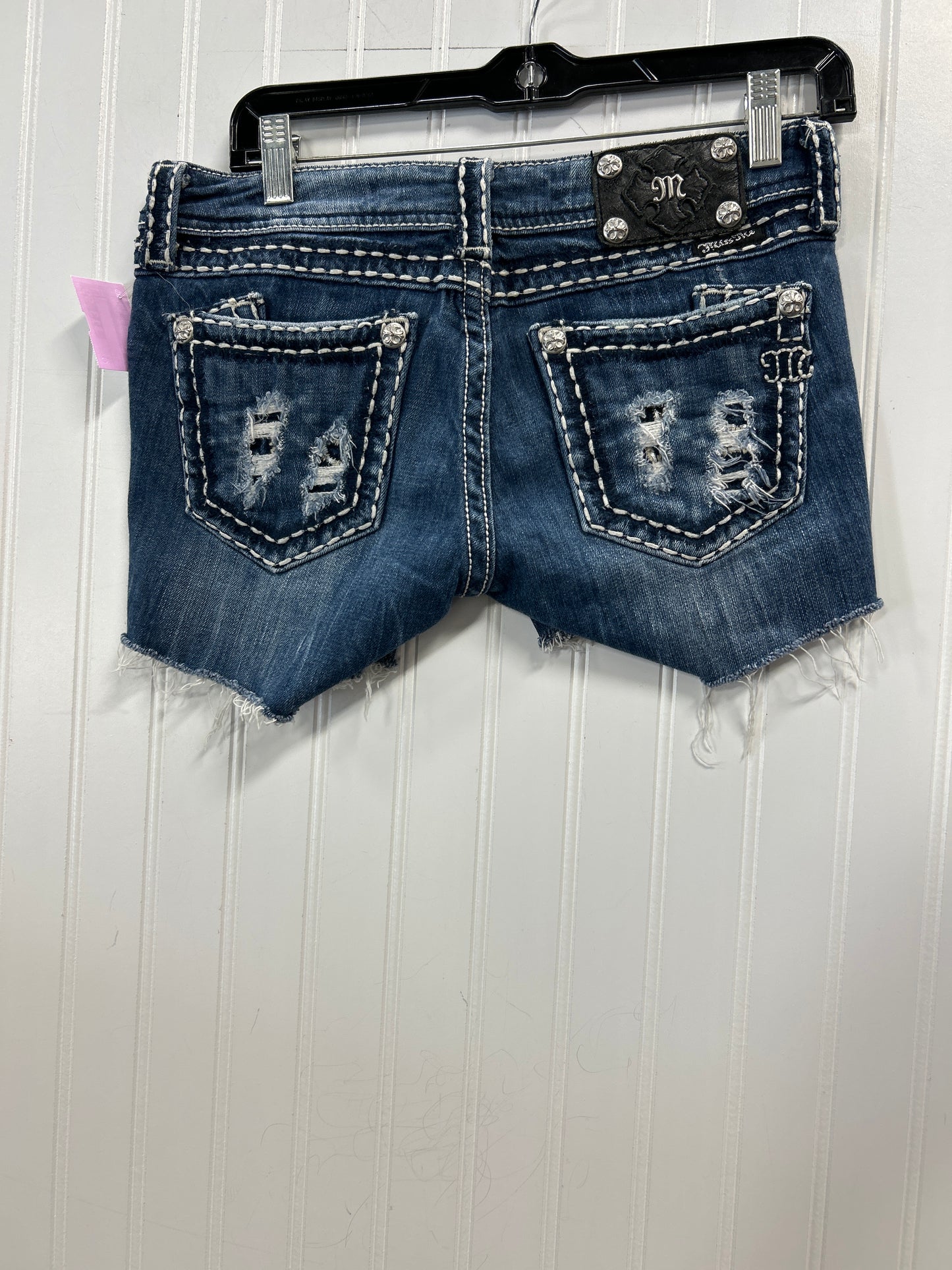 Shorts By Miss Me In Blue Denim, Size:6