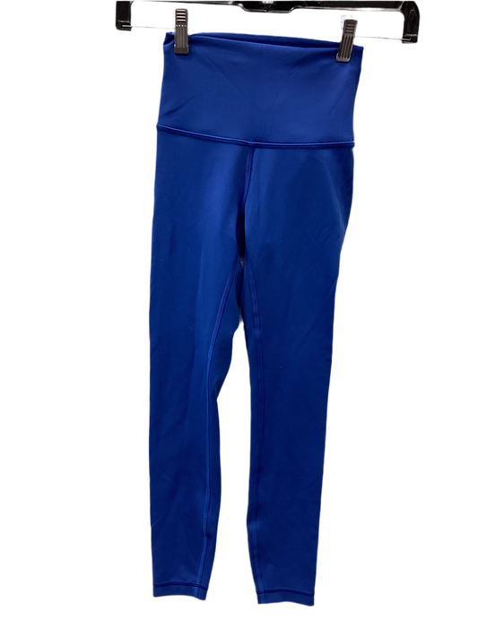 Athletic Leggings By Lululemon In Blue, Size:0