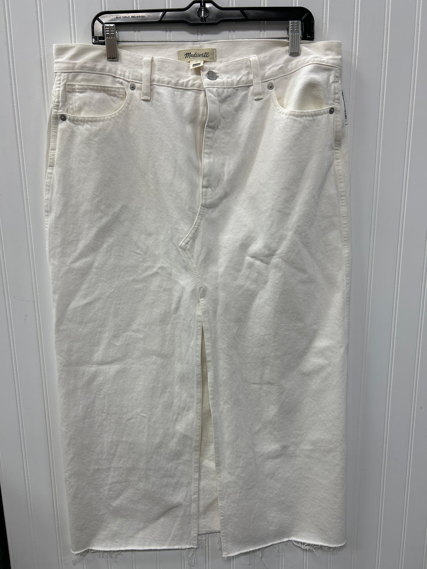 Skirt Maxi By Madewell In Cream Denim, Size:12