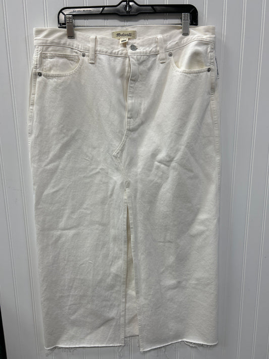 Skirt Maxi By Madewell In Cream Denim, Size:12