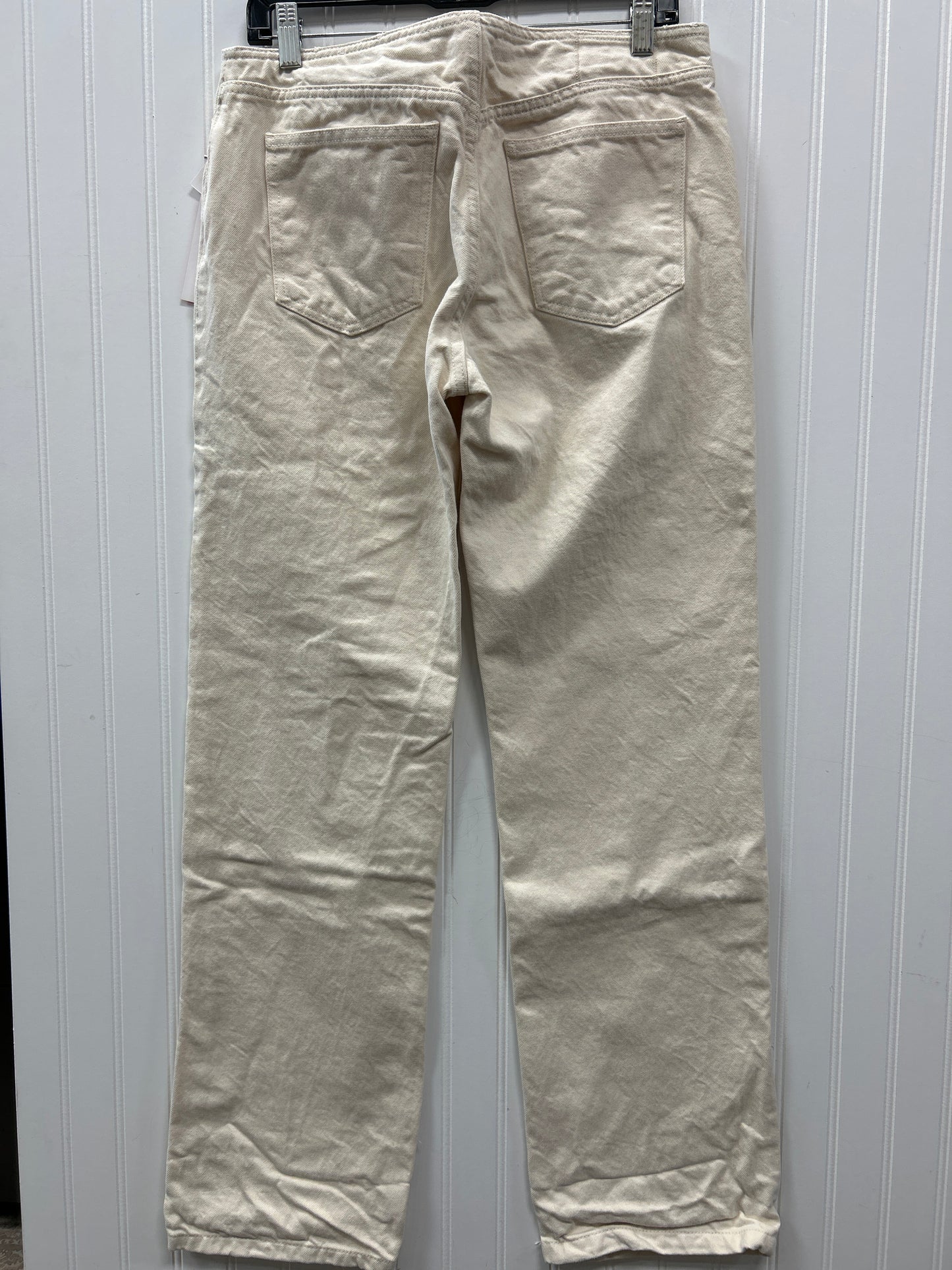 Jeans Straight By Pull&Bear In Cream Denim, Size:6