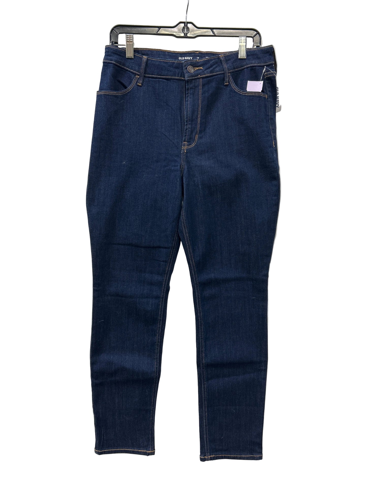 Jeans Straight By Old Navy In Blue Denim, Size:10