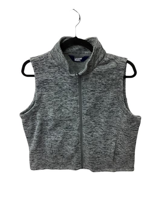 Vest Fleece By Lands End In Grey, Size:Xl