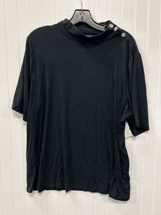 Top Ss By Talbots In Black, Size:2X