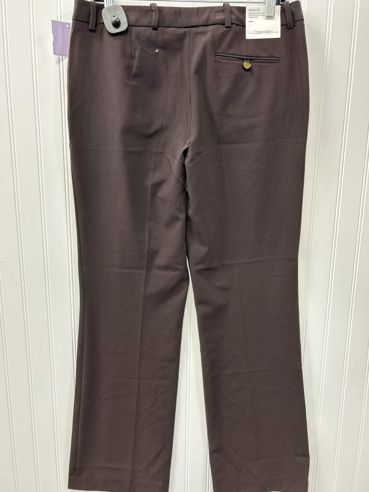 Pants Dress By Calvin Klein In Brown, Size:8