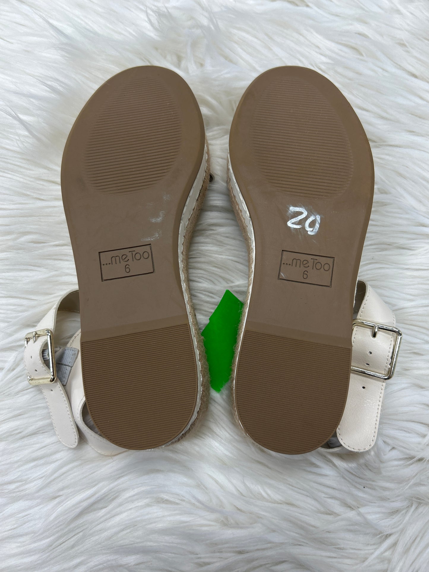 Sandals Heels Platform By Me Too In Cream, Size:6