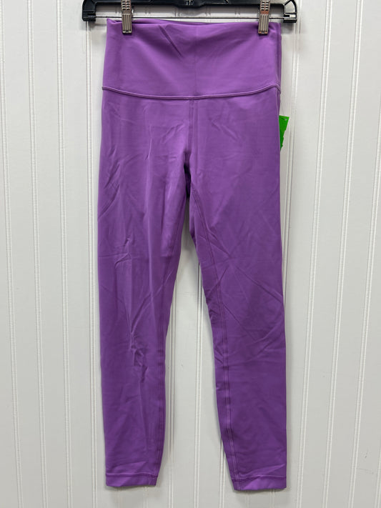 Athletic Leggings By Lululemon In Purple, Size:6