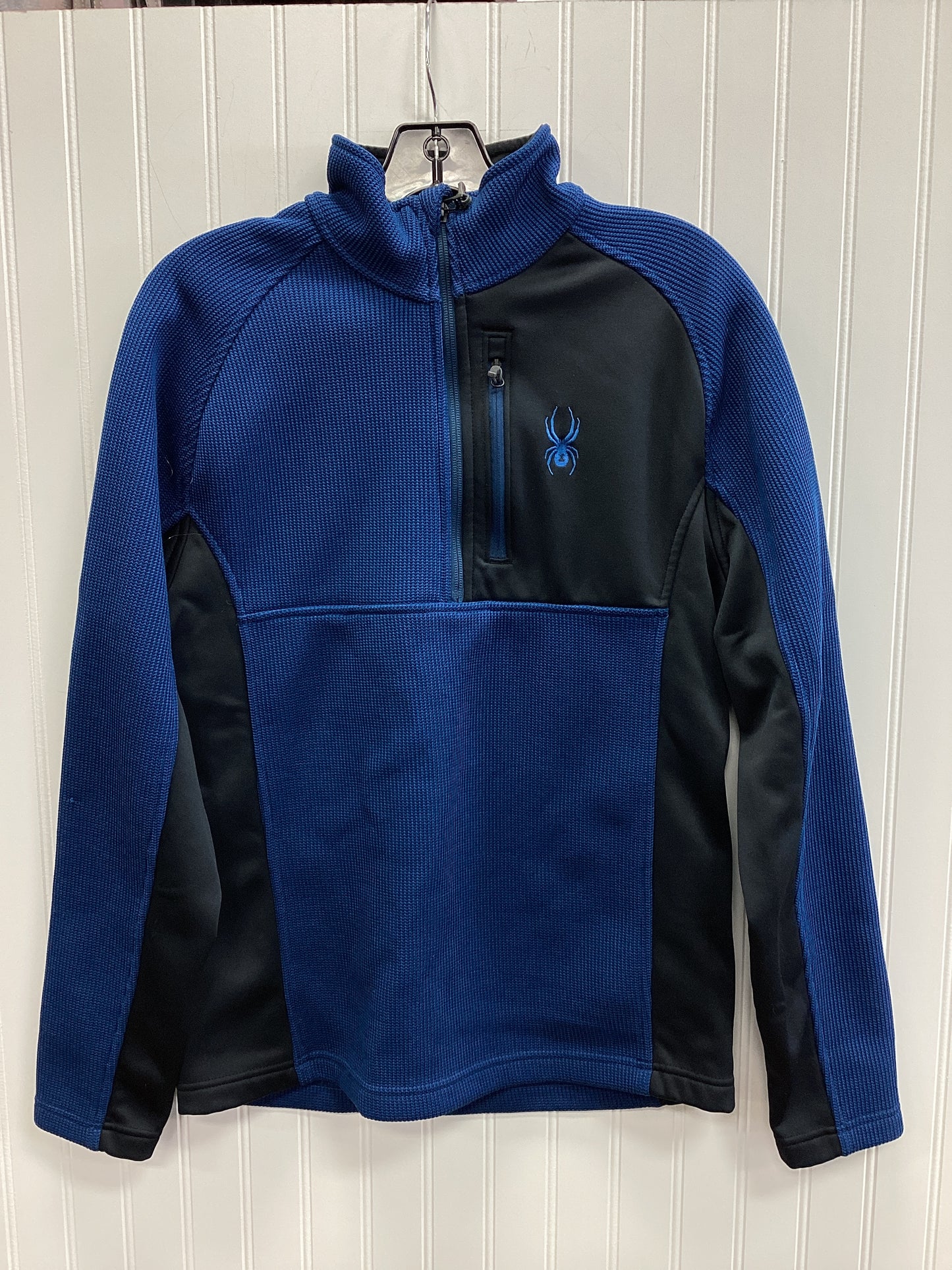 Athletic Top Ls Collar By Spyder In Blue, Size:M
