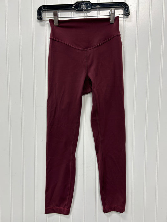 Athletic Leggings By Lululemon In Red, Size:2