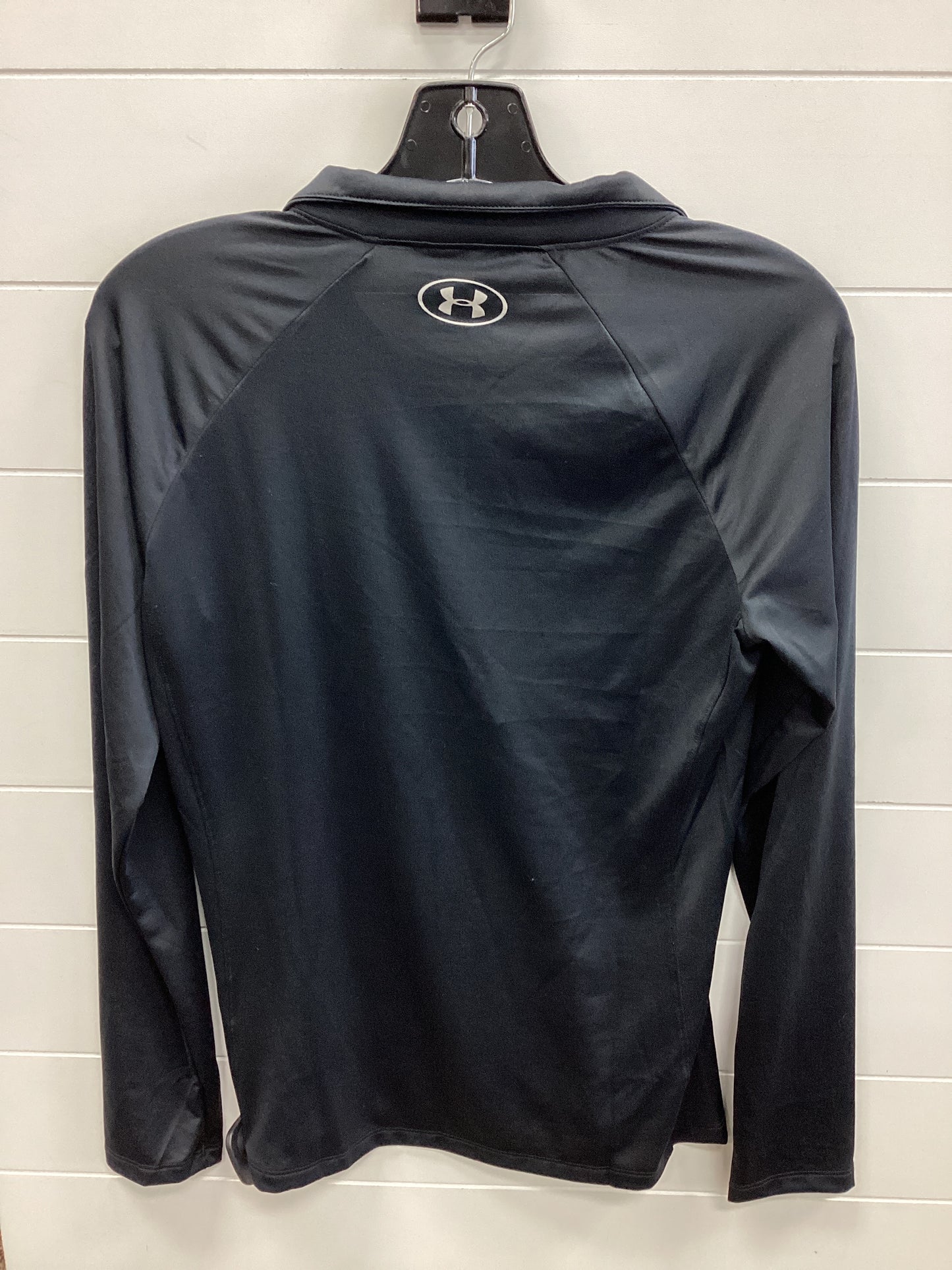 Athletic Top Ls Collar By Under Armour In Black, Size:M