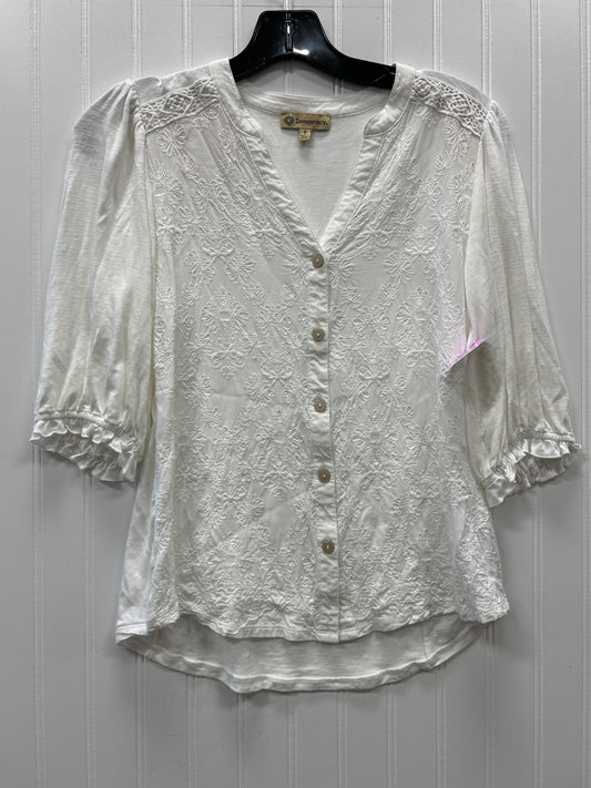 Top 3/4 Sleeve By Democracy In White, Size:S