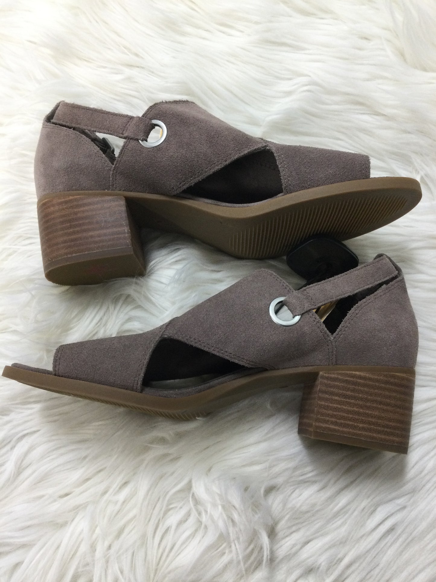 Sandals Heels Block By Koolaburra By Ugg In Taupe, Size:9