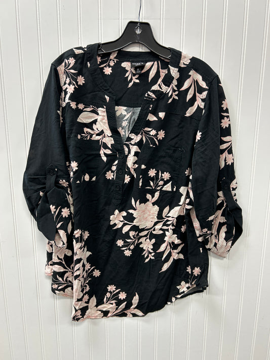 Blouse Ls By Torrid In Black, Size:2X