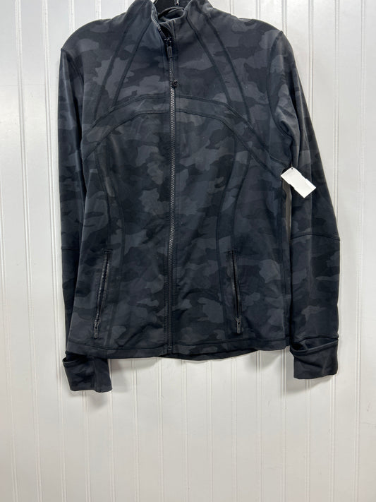 Athletic Jacket By Lululemon In Black, Size:12