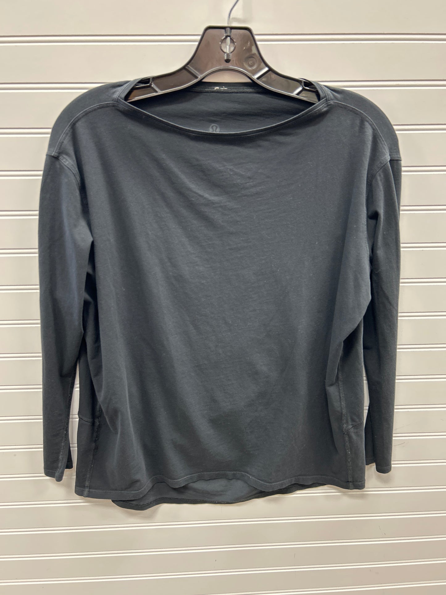 Athletic Top Ls Crewneck By Lululemon In Black, Size:8