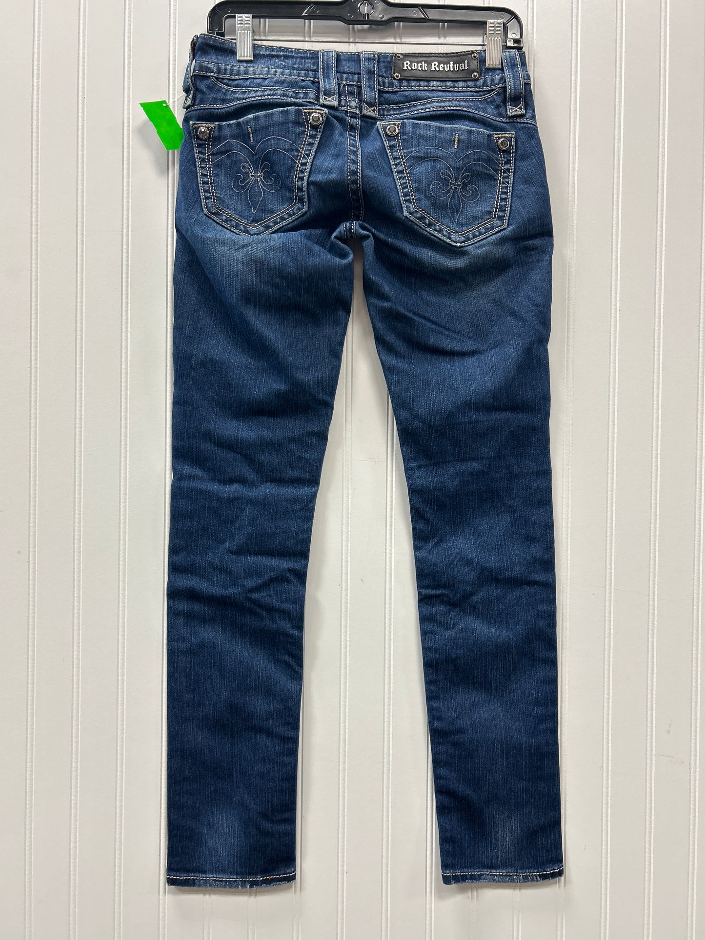 Jeans Straight By Rock Revival In Blue Denim, Size:4