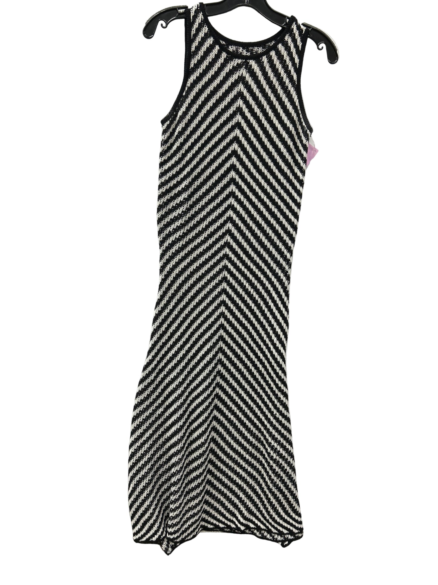 Dress Casual Maxi By Dazy In Black & Cream, Size:L