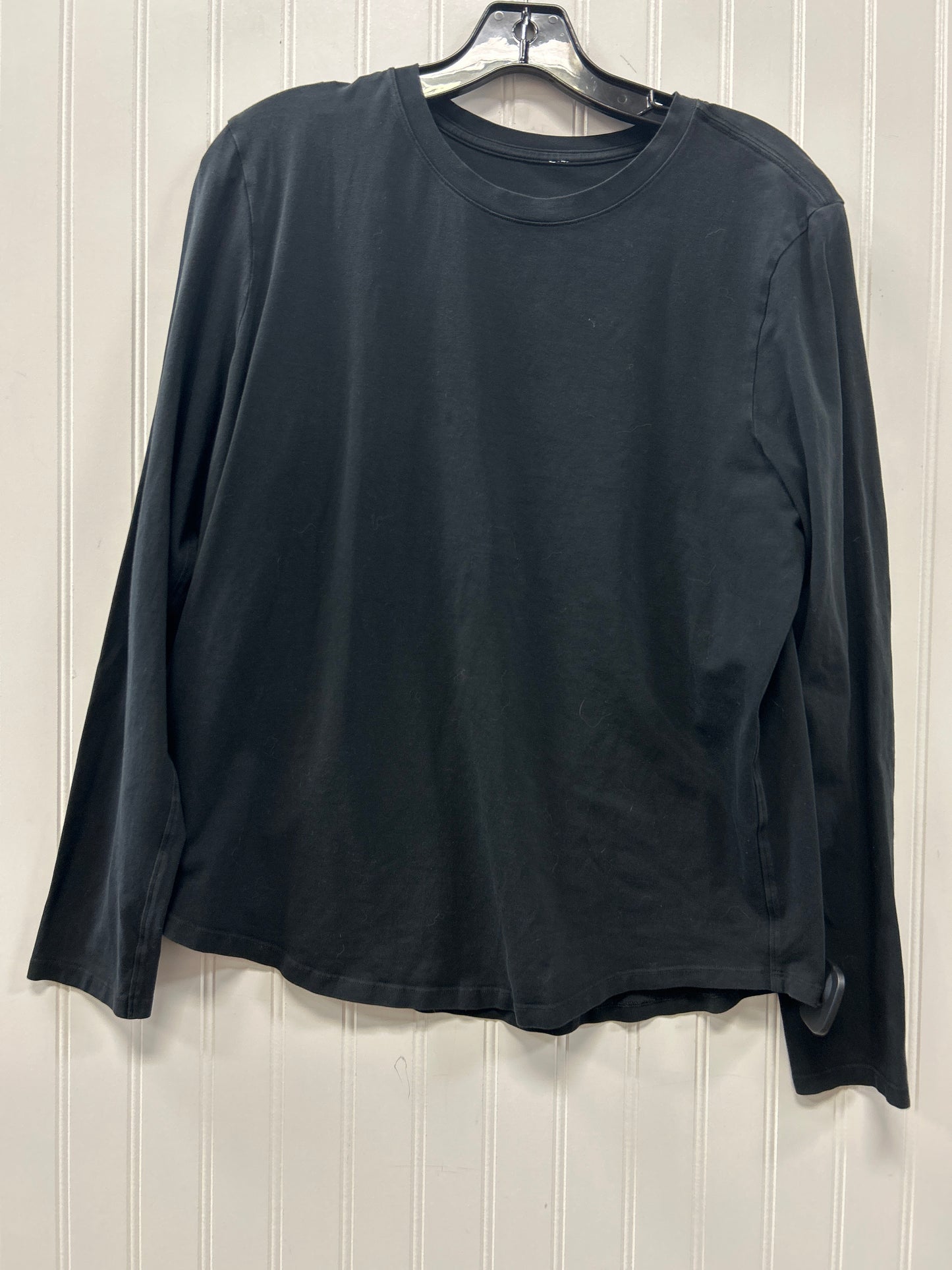 Athletic Top Ls Crewneck By Lululemon In Black, Size:M