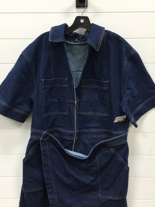 Dress Casual Midi By Eloquii In Blue Denim, Size:18