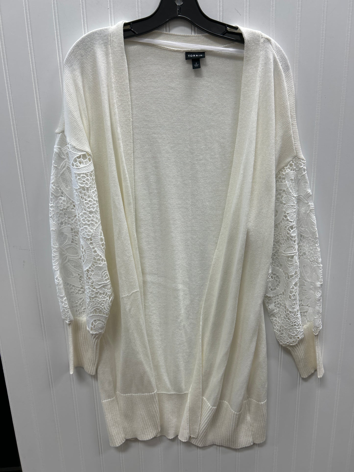 Cardigan By Torrid In Cream, Size:2X