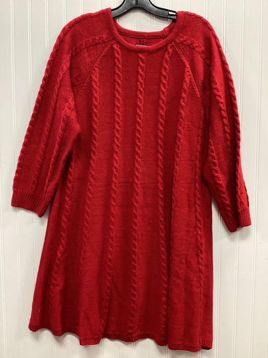 Dress Sweater By Cmc In Red, Size:Xl