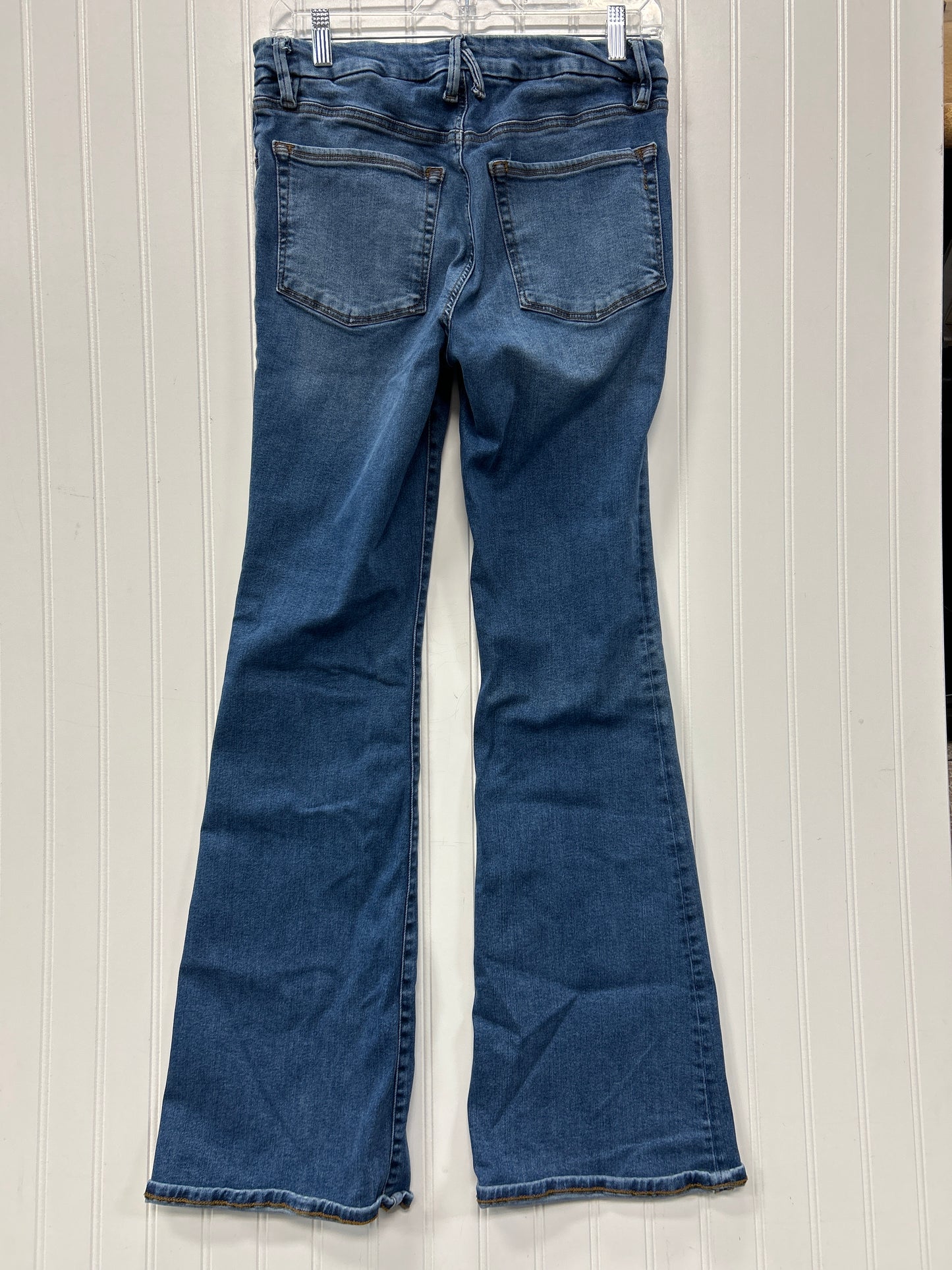 Jeans Flared By Good American In Blue Denim, Size:L