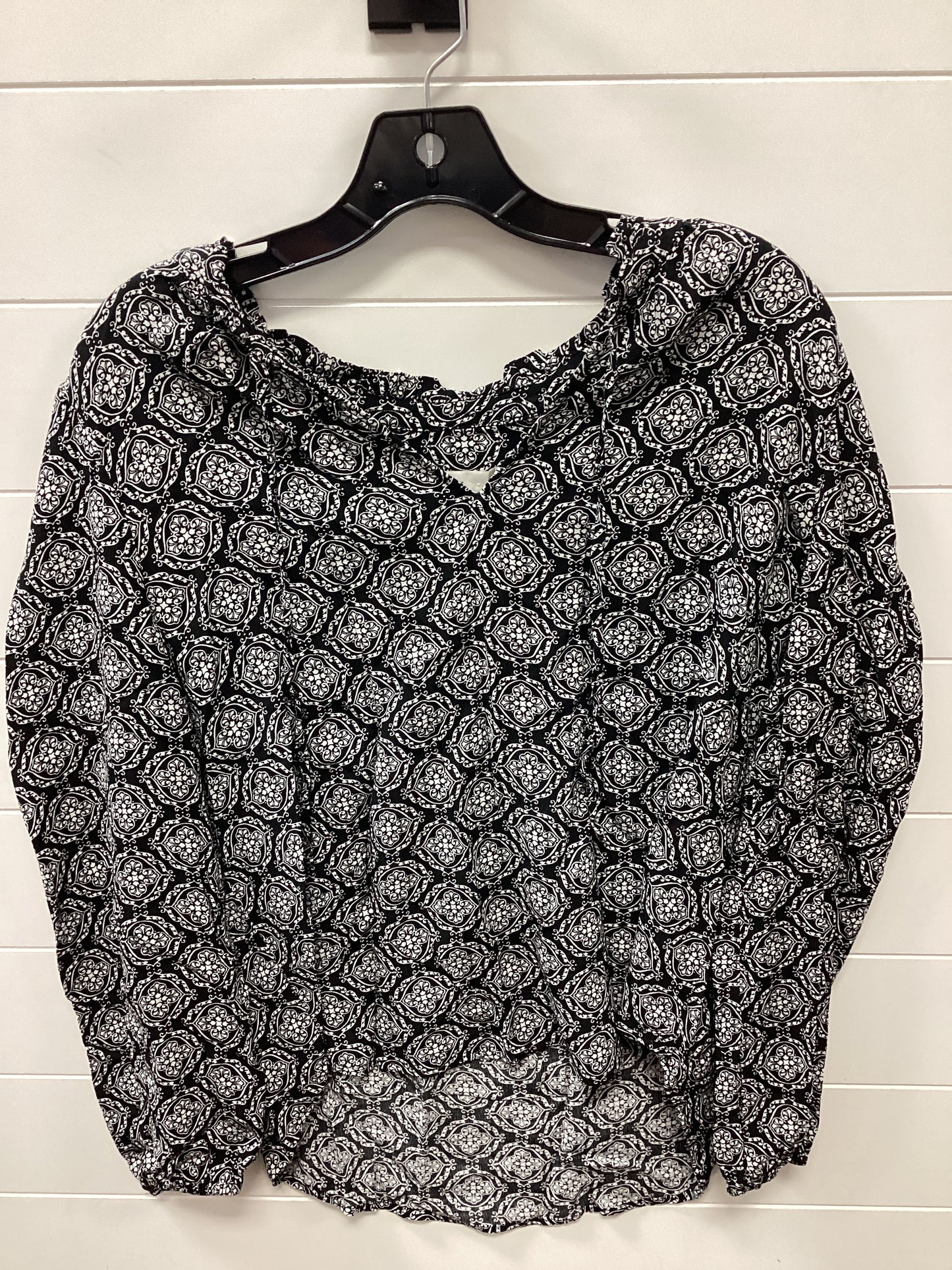 Top Ls By Loft In Black & White, Size:L