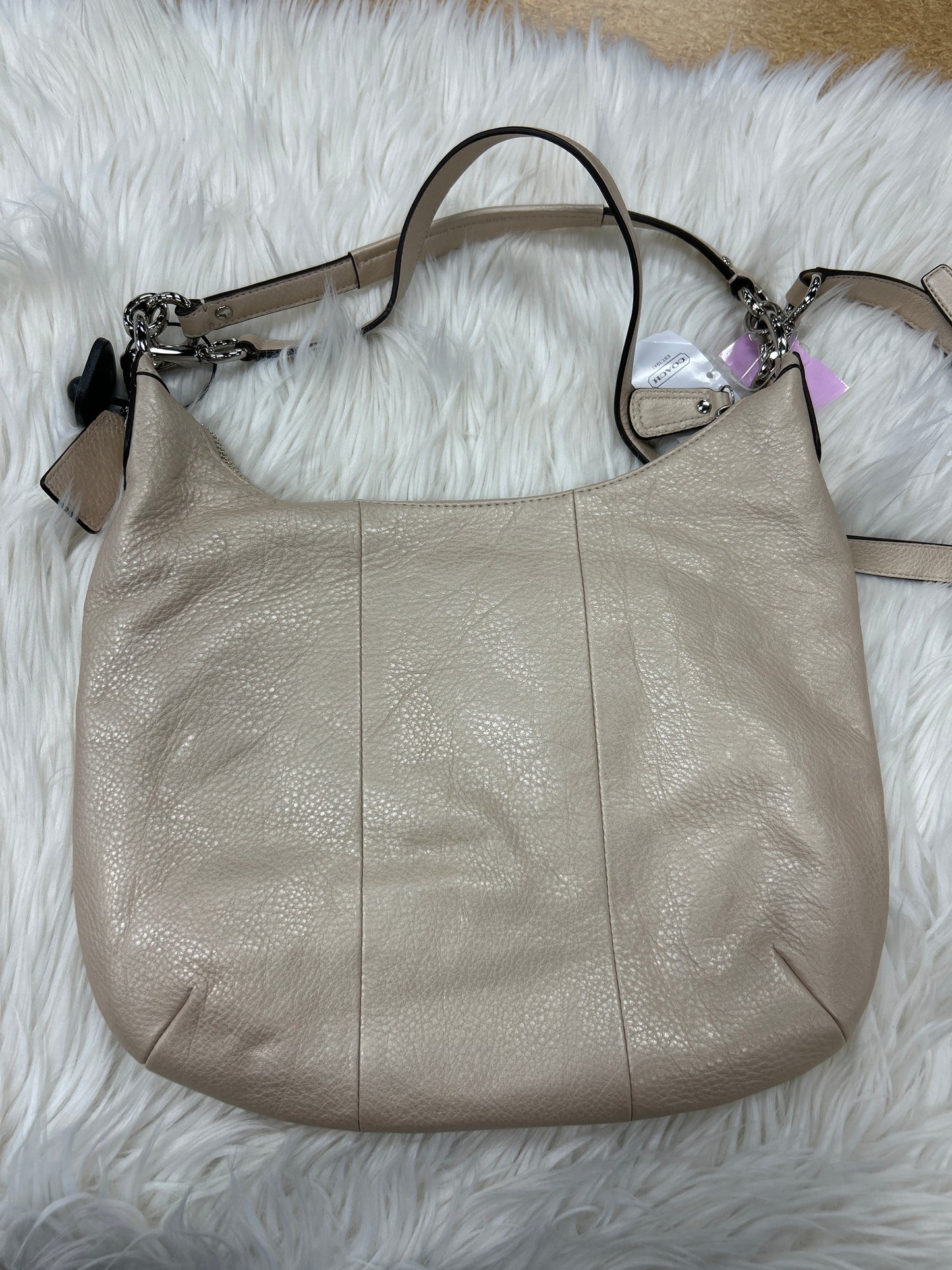 Handbag Designer By Coach In Cream, Size:Large