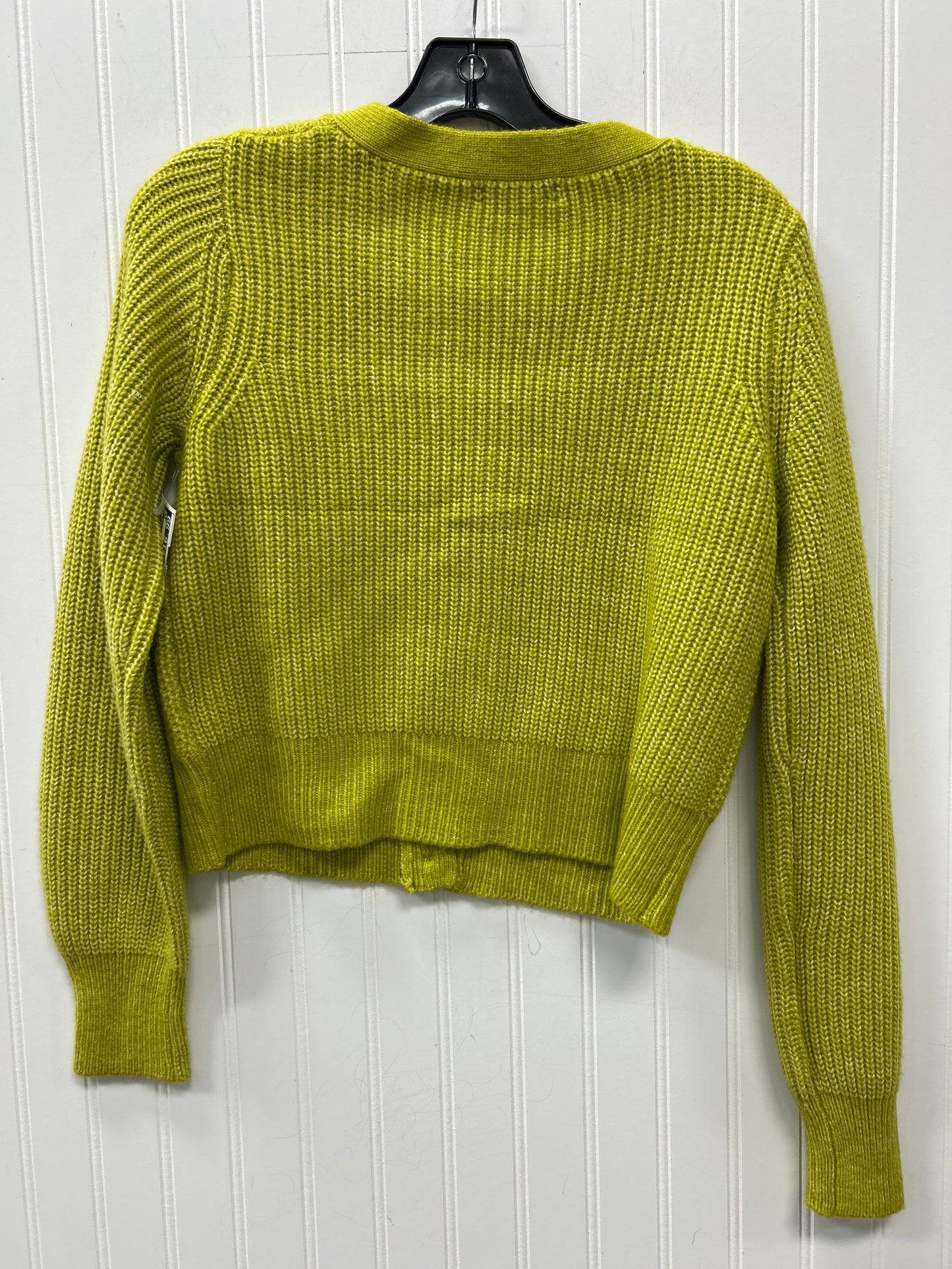 Sweater Cardigan By Sincerely Jules In Chartreuse, Size:S