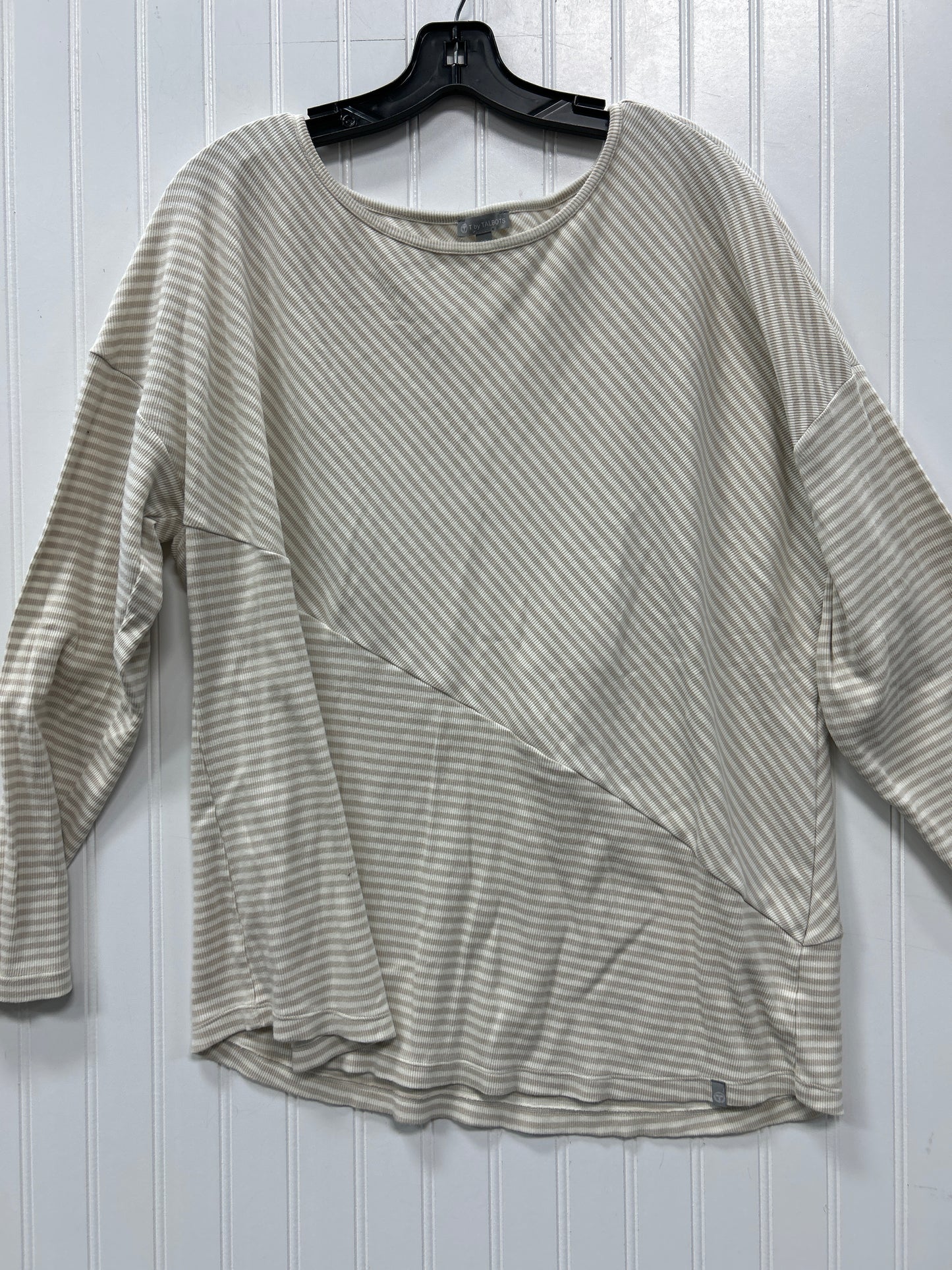 Top Ls By Talbots In Cream & Tan, Size:Xl