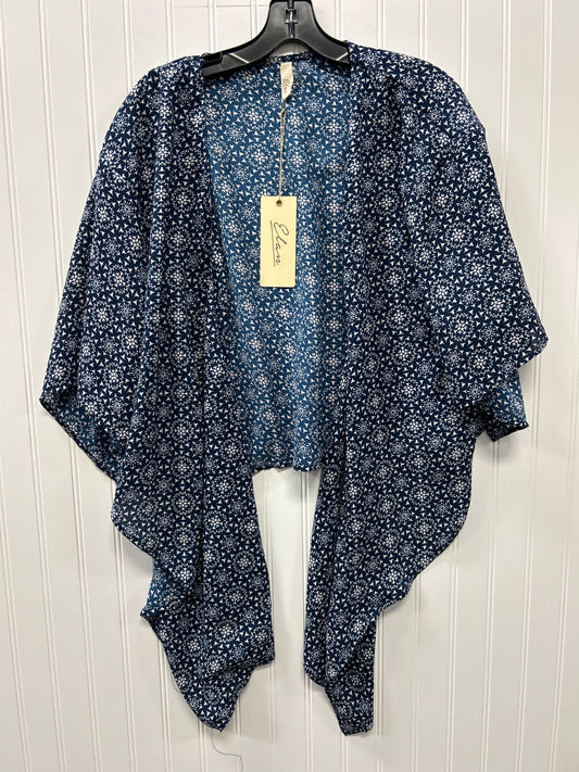 Blouse Ss By Elan In Navy, Size:Osfm